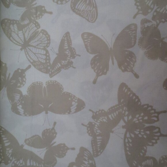 3 Yards Cotton Quilt Fabric Modern Butterfly Tone Cream Craft Material #BT - Picture 1 of 3
